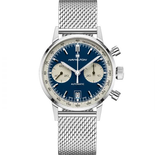 Intra-Matic 68 Auto Chrono Stainless Steel / Blue / Mesh