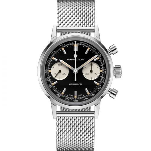 Intra-Matic Chronograph H Stainless Steel / Black / Mesh
