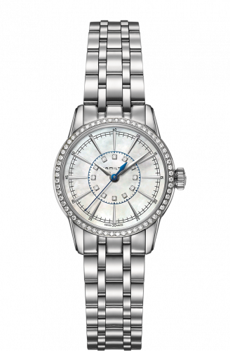 Railroad Lady Quartz Steel / MOP / Bracelet / Full Diamonds