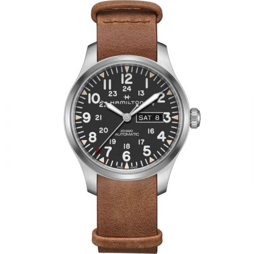 Khaki Field Day Date Auto Stainless Steel / Black