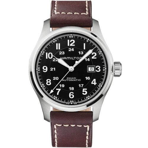 Khaki Field Officer Automatic 44 Stainless Steel / Black