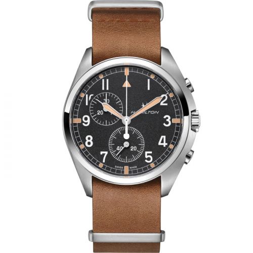 Khaki Aviation Pilot Pioneer Chrono Quartz / NATO