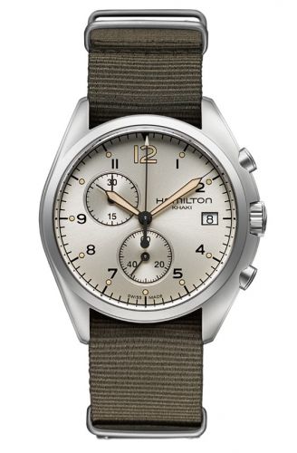 Khaki Aviation Pilot Pioneer Chrono Quartz Beige / NATO