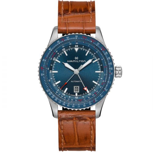 Khaki Aviation Converter Auto GMT Stainless Steel / Blue