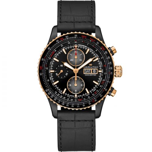 Khaki Aviation Converter Auto Chrono PVD / Rose Gold / Black