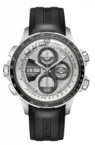 Khaki Aviation X-Wind Automatic Silver / Rubber