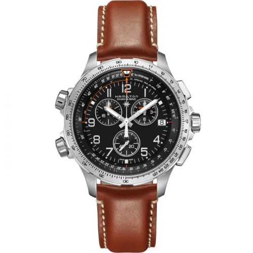 Khaki Aviation X-Wind GMT Chrono Quartz Black