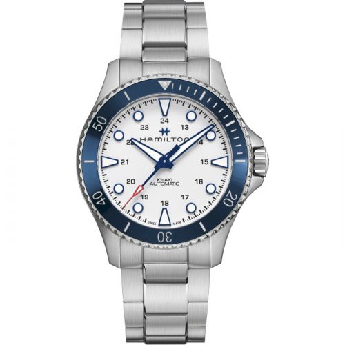 Khaki Navy Scuba Auto 43 Stainless Steel / White / Bracelet
