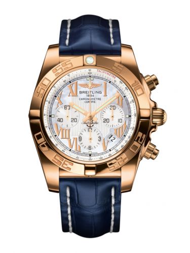 Chronomat 44 Rose Gold / Pearl Roman / Croco