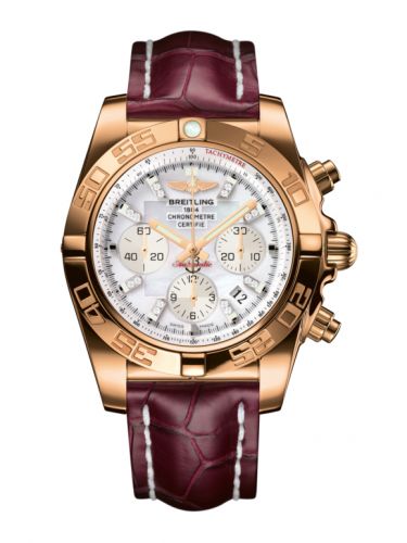 Chronomat 44 Rose Gold / Pearl Diamond / Croco
