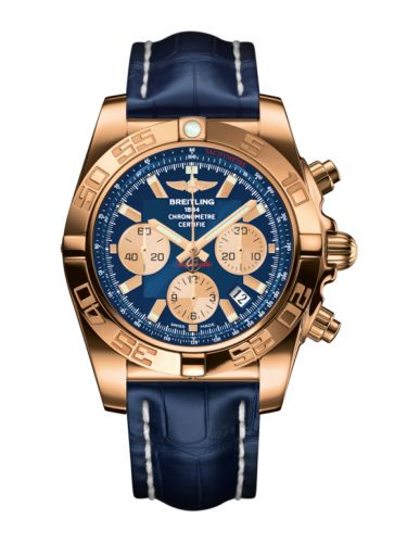 Chronomat 44 Rose Gold / Metallica Blue / Croco