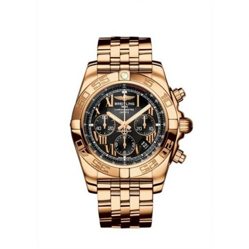 Chronomat 44 Rose Gold / Onyx Black Roman / Bracelet