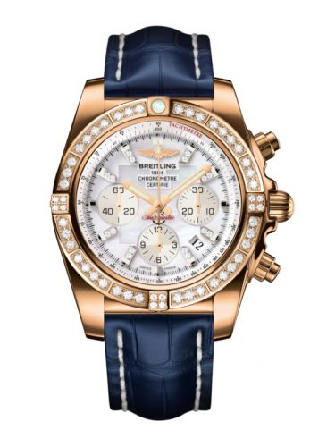 Chronomat 44 Rose Gold / Diamond / Pearl Diamond / Croco
