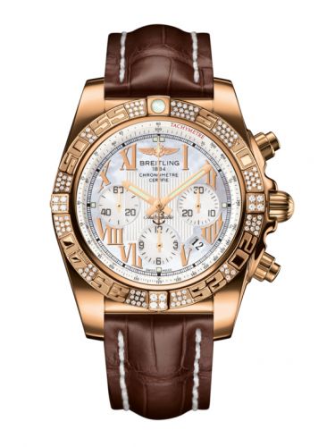 Chronomat 44 Rose Gold / Diamond / Pearl Roman / Croco