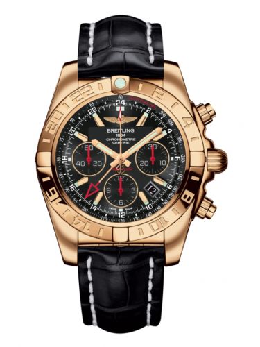 Chronomat 44 GMT Rose Gold / Black / Croco