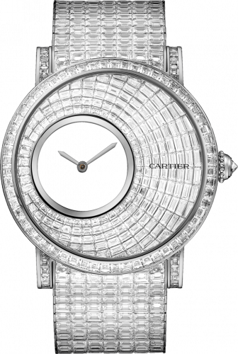 Rotonde de Cartier Mysterious Hour White Gold / Baguette