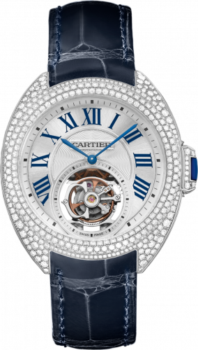 Clé de Cartier 35 Flying Tourbillon White Gold / Full Diamonds / Red