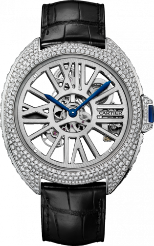 Clé de Cartier 41 Skeleton Automatic Palladium / Diamond