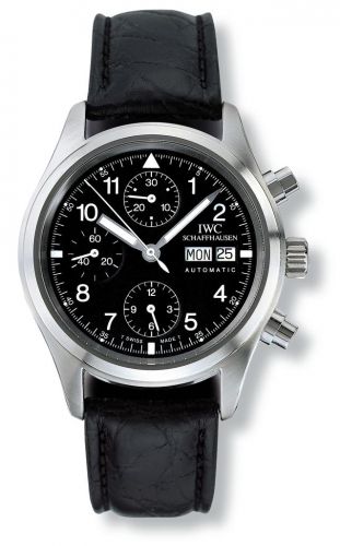 Pilot's Watch Chronograph Stainless Steel / Black / German / Strap