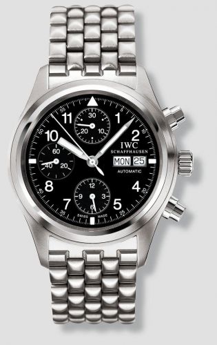 Pilot's Watch Chronograph Stainless Steel / Black / German / Bracelet