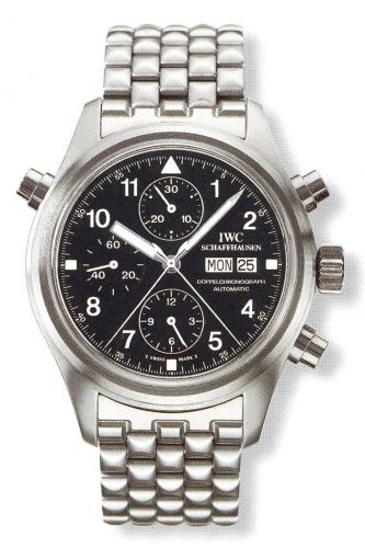 Pilot's Watch Doppelchronograph Stainless Steel / Black / French / Bracelet