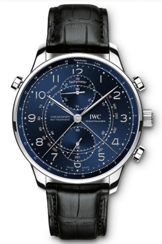 Portuguese Chrono-Rattrapante Stainless Steel / Blue / Boutique Milano Laureus