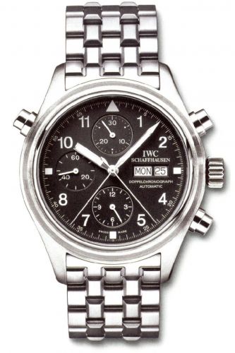 Pilot's Watch Doppelchronograph Stainless Steel / Black / Italian / Bracelet