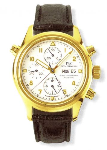 Pilot's Watch Doppelchronograph Yellow Gold / White / Spanish