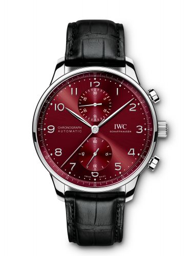 Portugieser Chronograph Stainless Steel / Burgundy
