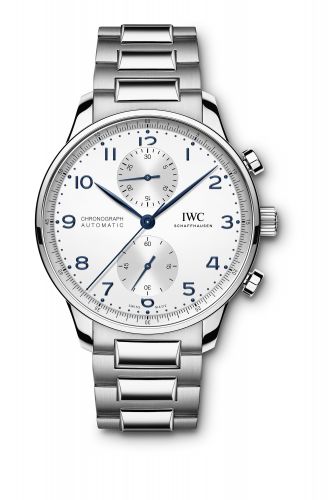 Portugieser Chronograph Stainless Steel / Silver - Blue / Bracelet