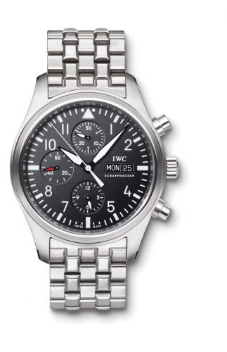 Pilot's Watch Chronograph Stainless Steel / Black / Bracelet