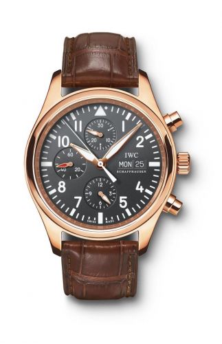Pilot's Watch Chronograph Rose Gold / Black / Strap