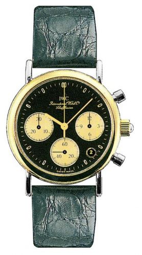 Portofino Lady Chronograph MecaQuartz Stainless Steel / Yellow Gold / Black / Alligator