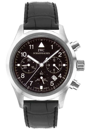 Pilot's Watch Chronograph Mecaquartz Stainless Steel / Black / Strap