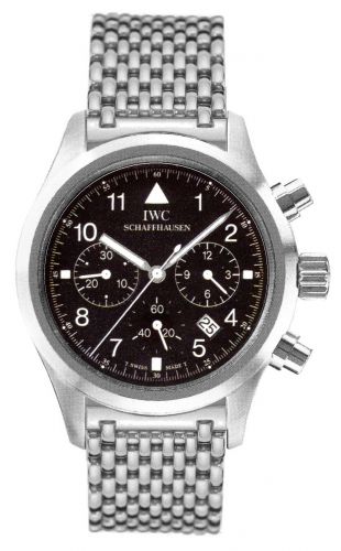 Pilot's Watch Chronograph Mecaquartz Stainless Steel / Black / Bracelet