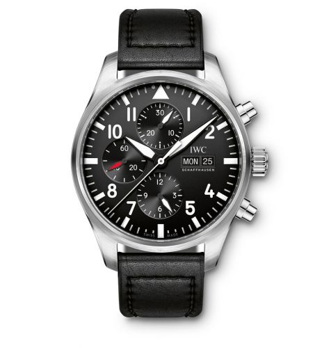 Pilot's Watch Chronograph Stainless Steel / Black / Strap