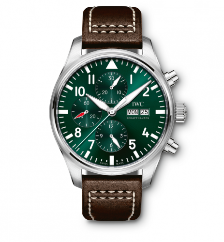 Pilot's Watch Chronograph Stainless Steel / Racing Green / Calf