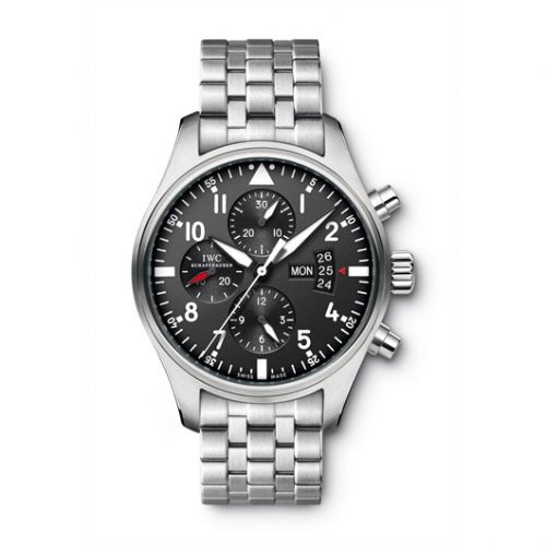 Pilot's Watch Chronograph Stainless Steel / Black / Bracelet