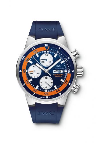 Aquatimer Chronograph Stainless Steel / Blue / Rubber / Cousteau Divers 2007