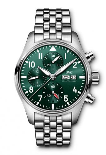 Pilot's Watch Chronograph 41 Stainless Steel / Green / Bracelet