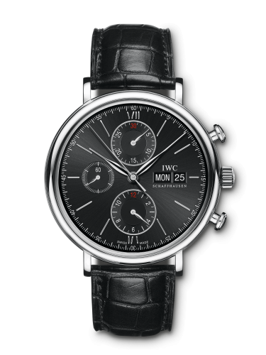 Portofino Chronograph Stainless Steel / Black / Alligator