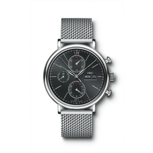 Portofino Chronograph Stainless Steel / Black / Milanese