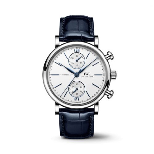 Portofino Chronograph 39 Stainless Steel / Silver - Blue