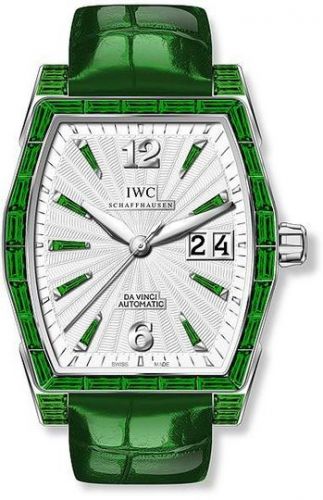 Da Vinci Automatic Midsize White Gold / Emerald / Silver