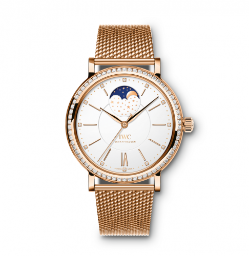 Portofino Automatic Moon Phase 37 Red Gold / Diamond / Silver / Bracelet