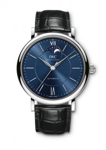 Portofino Automatic Moonphase  Stainless Steel / Blue / Alligator