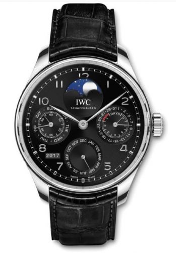 Portugieser Perpetual Calendar Single Moon Platinum / Black