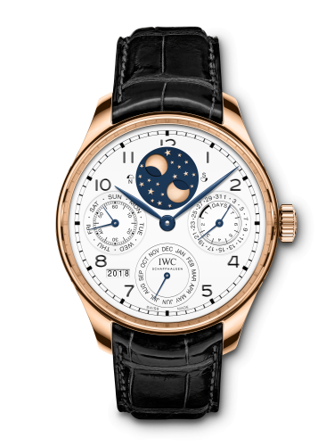 Portugieser Perpetual Calendar Double Moon “150 Years” Red Gold / White