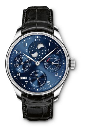 Portugieser Perpetual Calendar Double Moon White Gold / Blue