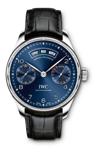 Portugieser Annual Calendar Stainless Steel / Blue